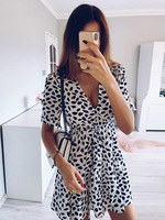 White Sand Spot Mini Summer Sundress 1